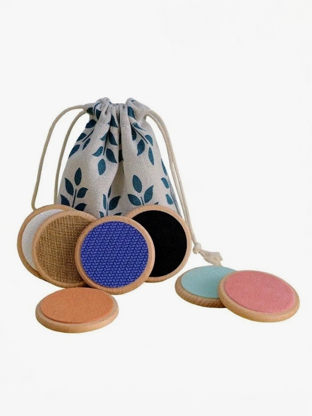 Montessori Sensory Toy: Matching & Pairing Tactile Wooden Discs for Toddlers